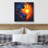 Toile Art de verre teinté Yin Yang céleste (Insitu(Chambre))