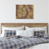 Toile Art de vigne rouge vert William Morris (Insitu(Chambre))