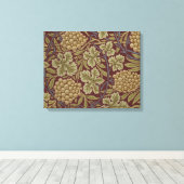 Toile Art de vigne rouge vert William Morris (Insitu (Plancher de Bois))