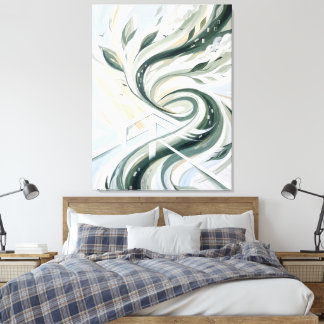 Toile Art de ville durable Forêt verticale abstraite