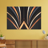 Toile Art Deco Metallic Geometric Elegance (Insitu(Salon))
