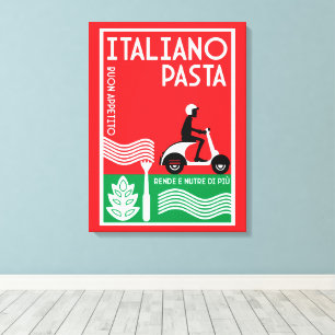 Toile Art des pâtes italiennes