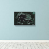 Toile Art Design "Baby Elephant" (Insitu (Plancher de Bois))