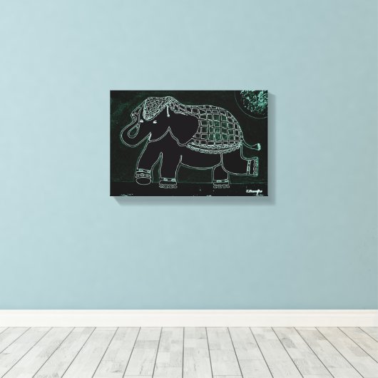Toile Art Design "Baby Elephant" (Insitu (Plancher de Bois))