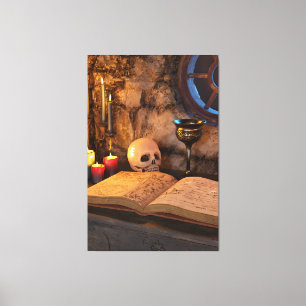Toile Art d'étude à la bougie de l'académie sombre gothi