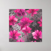 Toile Art d'IA de champ de fuchsia et de charbon  (Recto)