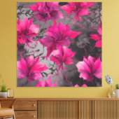 Toile Art d'IA de champ de fuchsia et de charbon  (Insitu(Salon))