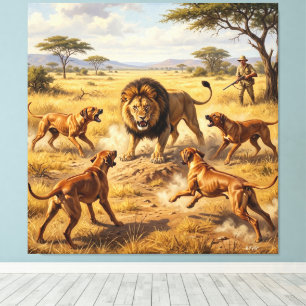 Toile Art du chien de Rhodes à crête dorsale Lion