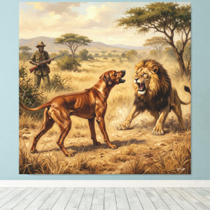 Toile Art du chien de Rhodes à crête dorsale Lion
