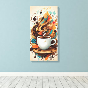 Toile Art du flux de café
