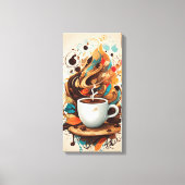Toile Art du flux de café (Recto)