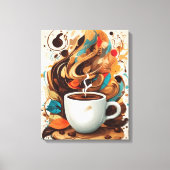 Toile Art du flux de café (Recto)