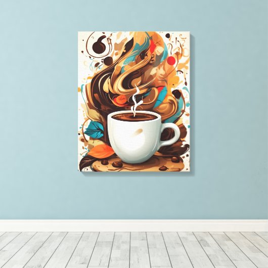 Toile Art du flux de café (Insitu (Plancher de Bois))
