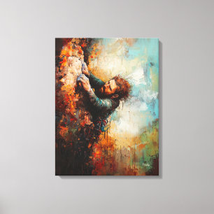 Toile Art du grimpeur de rochers - Sports d'aventure abs