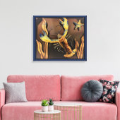 Toile Art du homard Abstrait (arrière - plan bleu) (Insitu(Salon))