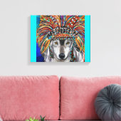 Toile Art du Loup Gris (Insitu(Salon))