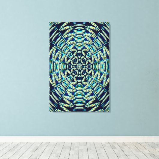 Toile Art du Mandala Quantique (Insitu (Plancher de Bois))