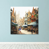 Toile Art du marché d'Amsterdam (Insitu (Plancher de Bois))