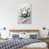 Toile Art du tigre blanc 3d (Insitu(Chambre))