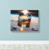 Toile Art du Whisky : Dans l'espace (Peinture n° 4) (Insitu (Plancher de Bois))