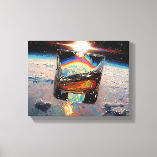Toile Art du Whisky : Dans l'espace (Peinture n° 4) (Recto)