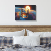 Toile Art du Whisky : Dans l'espace (Peinture n° 5) (Insitu(Chambre))