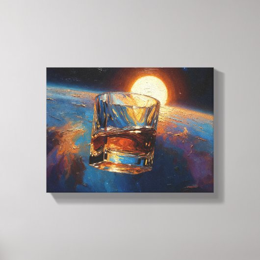 Toile Art du Whisky : Dans l'espace (Peinture n° 5) (Recto)