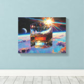Toile Art du Whisky : Dans l'espace (Peinture n° 9) (Insitu (Plancher de Bois))