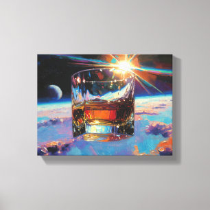 Toile Art du Whisky : Dans l'espace (Peinture n° 9)