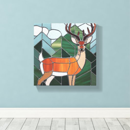 Toile Art En Verre Tiré, Style Verre Tiré Art Cerf (Insitu (Plancher de Bois))