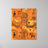 Toile Art ethnique minimaliste tribal (Recto)