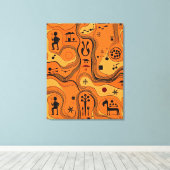 Toile Art ethnique minimaliste tribal (Insitu (Plancher de Bois))