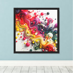 Toile Art facial Acrylique Abstrait Rectangulaire Vibran