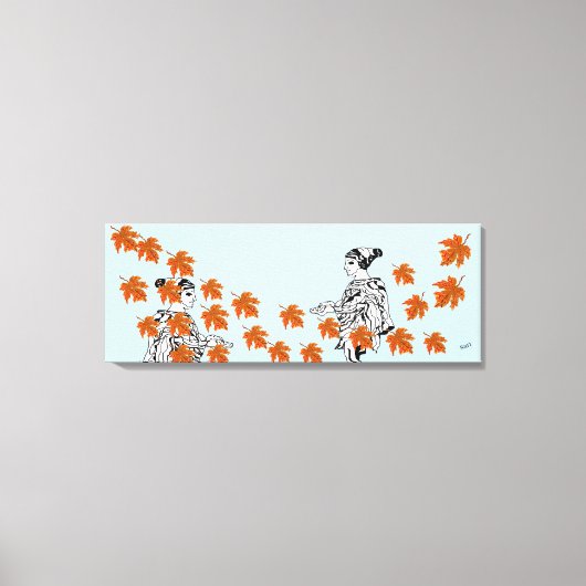 Toile Art : Feuille d'automne (Recto)