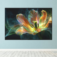 Art floral abstrait avec fleur stylisée