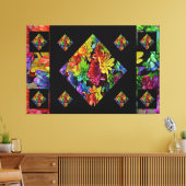 Toile Art Floral Abstrait multicolore (Insitu(Salon))