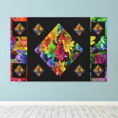 Toile Art Floral Abstrait multicolore (Insitu (Plancher de Bois))