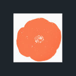 Toile Art Floral Poppy Retro en Orange Vintage et Blanc<br><div class="desc">Éclairez votre mur avec cette impression de bloc de fleurs surdimensionnée dans Tangerine Orange Canvas.</div>