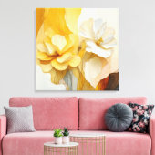 Toile Art floral texturé élégant (Insitu(Salon))