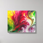 Toile Art fluide dynamique : Conception acrylique coloré (Recto)