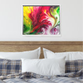 Toile Art fluide dynamique : Conception acrylique coloré (Insitu(Chambre))