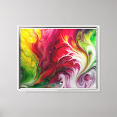 Toile Art fluide dynamique : Conception acrylique coloré (Recto)