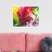 Toile Art fluide dynamique : Conception acrylique coloré (Insitu(Salon))
