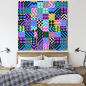 Toile Art folklorique tribal - Bleu (Insitu(Chambre))