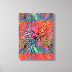 Toile Art fractal de supernova arc-en-ciel
