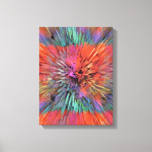 Toile Art fractal de supernova arc-en-ciel (Recto)