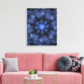 Toile Art fractal plasma bleu électrique (Insitu(Salon))