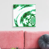 Toile Art Fractal Vert (Insitu(Salon))