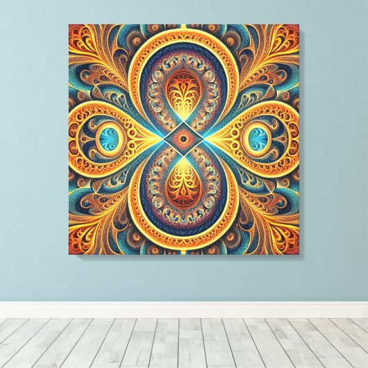 Toile Art fractal vibrant (Insitu (Plancher de Bois))