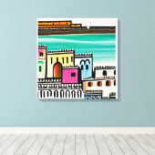 Toile art généré par l'ai (Insitu (Plancher de Bois))